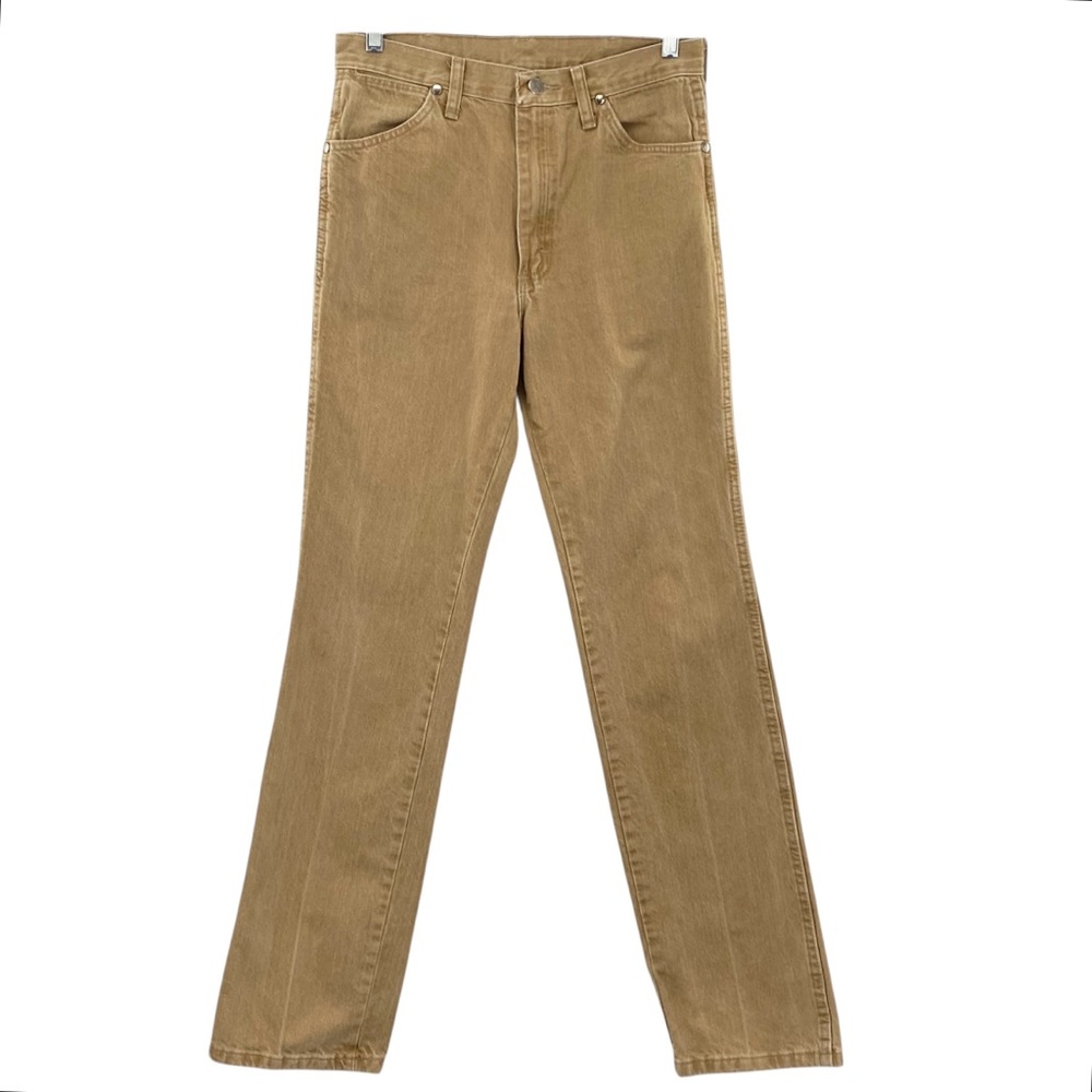 Vintage Wrangler Men’s Cowboy Cut Straight Leg Denim Jeans Beige